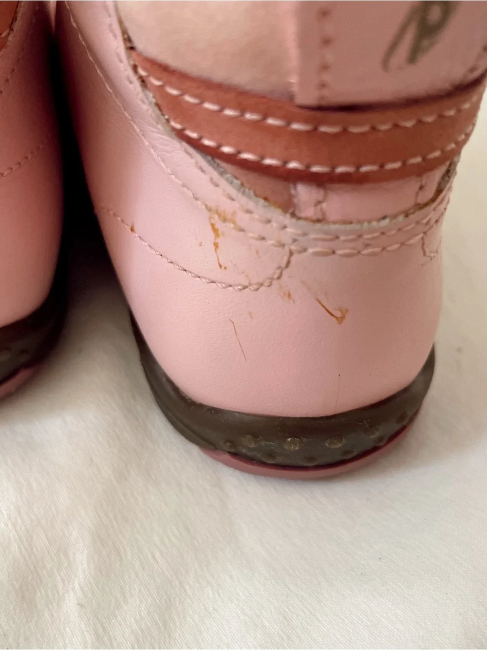 PRIMIGI Kids Baby Boots Pink Leather Lace Up Walkers Sneakers Made In Italy